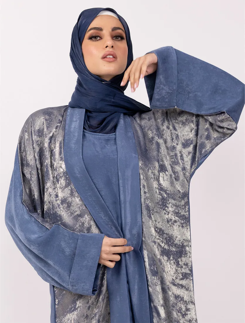 Blue Jamila Open Abaya